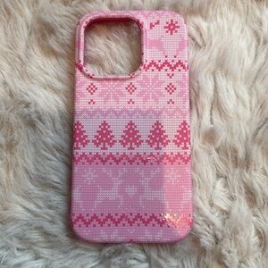 Velvet Caviar Pink Holiday IPhone 14 Pro Case